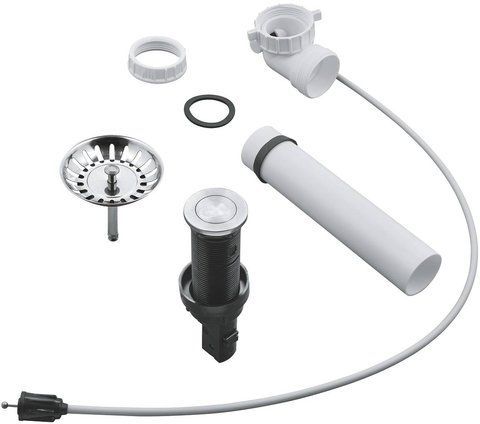 Зливний гарнітур для кухонної мийки GROHE PUSH-TO-OPEN / хром (40986SD0)