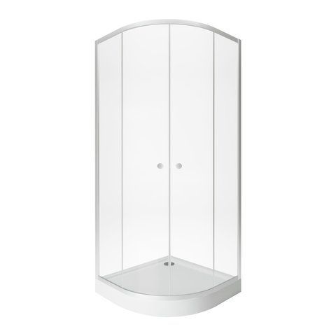 Набор QTAP душевая кабина CRM1099AC5 CLEAR 2020х900х900 мм + поддон ROBIN 309912C 90X90X12 см с сифоном (PRENEWCRM1099AC5SET)