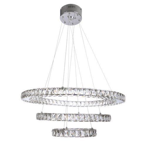 Люстра подвесная хрустальная LED 68W WW+NW+CW CH (BR-967S/3)