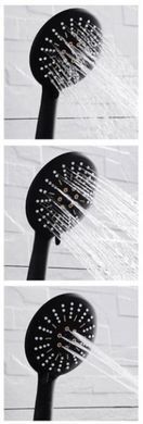 Душова лійка REA HOSE BLACK / чорний + шланг + утримувач (REA-P4101)