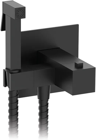 Смеситель для гигиенического душа KOER KB-24011-05 / термостат / черный (KR4735)