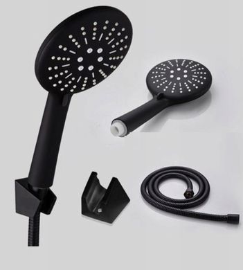 Душова лійка REA HOSE BLACK / чорний + шланг + утримувач (REA-P4101)