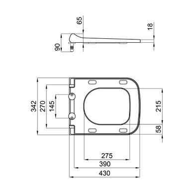 Сиденье для унитаза QTAP TERN / микролифт SLIM (QT99HY2238W)