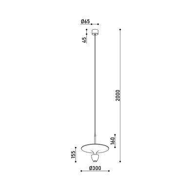 Світильник підвісний KLOODI DECO PE-NIMBA300 6W+6W 3K WH/BK (PE-NIMBA300 6W+6W 3K WH/BK)