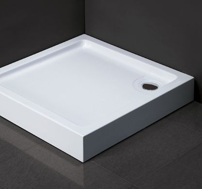 Душовий піддон акриловий DUSEL D102 80х80х13.5 / квадратний + ніжки + панель + сифон (DUSEL-104)