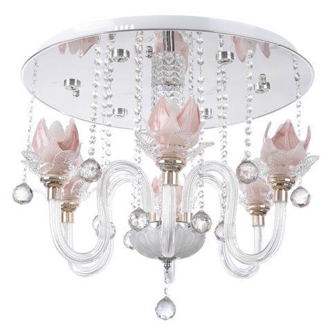 Люстра хрустальная флористика с подсветкой LED E14 40W PN (BCL-497S/6)