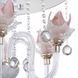 Люстра хрустальная флористика с подсветкой LED E14 40W PN (BCL-497S/6)