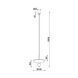 Світильник підвісний KLOODI DECO PE-NIMBA300 6W+6W 3K WH/BK (PE-NIMBA300 6W+6W 3K WH/BK)