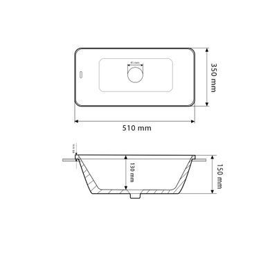 Раковина VBI TORITTO 35х51 WHITE (VBI-018020)