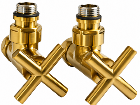 Кран кутовий для рушникосушки NAVIN RAFTEC PREMIUM 1/2х1/2 / золото 2шт (25-431430-3012)