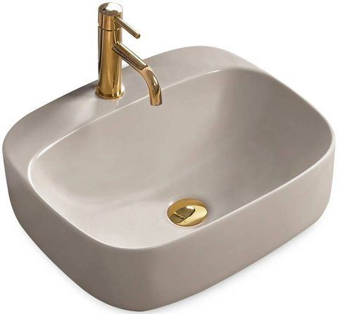 Раковина REA LUIZA LIGHT GREY MATT 42.5х50 / бежевая (REA-U5601)