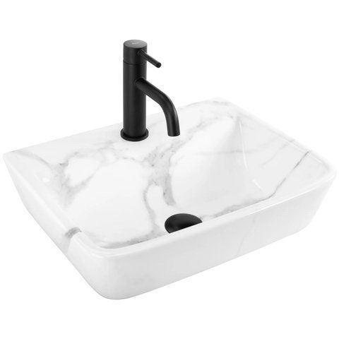 Раковина REA ALTEA CLOUDY 36х45.5 / мрамор (REA-U9242)