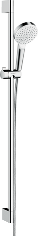 Душевой набор HANSGROHE CROMETTA 1JET ECOSMART/90см/белый/хром (26539400)