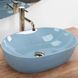 Раковина REA LISA BLUE SHINY 35х49 / голубая (REA-U6620)