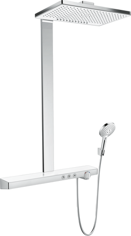 HANSGROHE Душевая система RAINMAKER SELECT SHOWERPIPE 460 2JET с термостатом, цвет белый/хром (27109400)