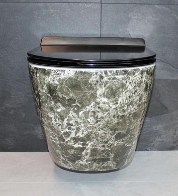 Комплект 4в1: Инсталляция для унитаза GROHE RAPID SL + подвесной унитаз DUSEL LEVITA MARBLE / сиденье SOFT CLOSE (DUSEL-545)