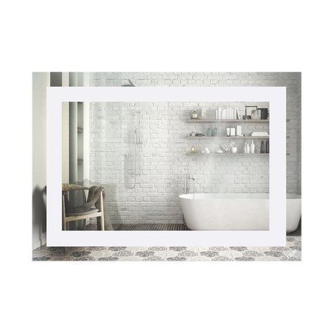 Зеркало QTAP MIDEYA QUADRO 500х700 с LED-подсветкой, REVERSE QT20781004W, 500х700