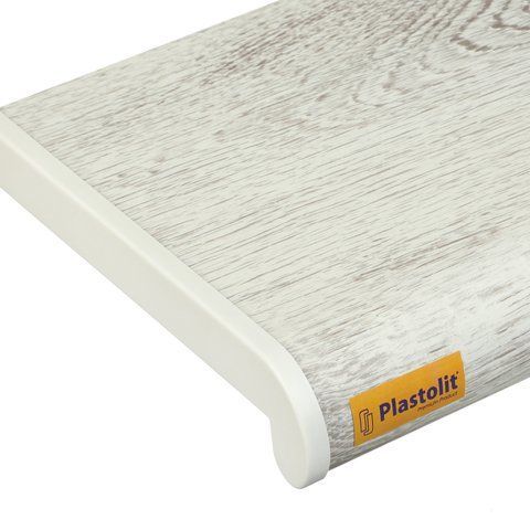 Подоконник пластиковый PLASTOLIT 12 / белый дуб матовый (100)