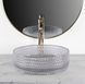 Раковина стеклянная REA CRISTAL LIGHT GREY 35.5х35.5 / серая (REA-U9615)