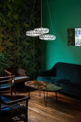 Люстра подвесная хрустальная LED 30W WW+NW+CW CH (BR-973S/3)