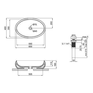 Раковина QTAP LEO 40х60 (QT11117060GW)