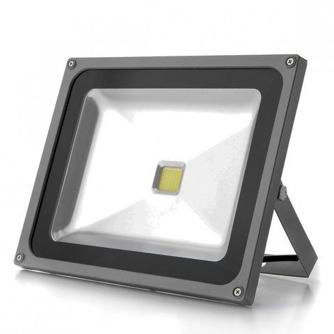 Прожектор уличный LED вологозахищений IP65 HL-13/50W CW COB сірий