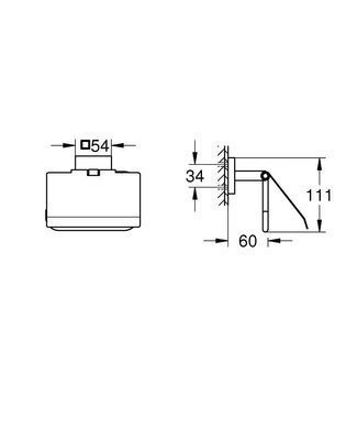 Тримач для туалетного паперу GROHE QUICKFIX START CUBE (41102DC0)