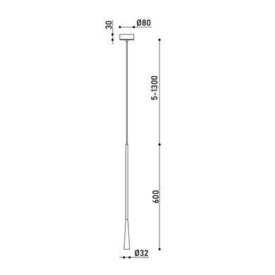 Світильник підвісний KLOODI DECO PE-SURMA600 7W 3K BK (PE-SURMA600 7W 3K BK)