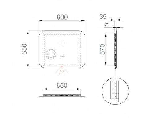 Дзеркало SANWERK ULTRA OKO 80х65 (ZU0000160)