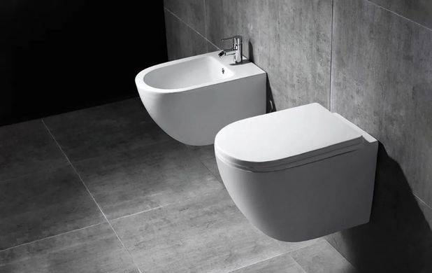Підвісний унітаз REA CARLO MINI BASIC / білий + сидіння SLIM SOFT CLOSE (REA-C6200)
