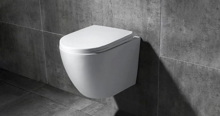 Підвісний унітаз REA CARLO MINI BASIC / білий + сидіння SLIM SOFT CLOSE (REA-C6200)