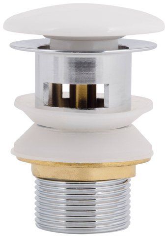 Донный клапан для биде QTAP POP-UP 70х70х110 WHITE / перелив (QT052PU43055)