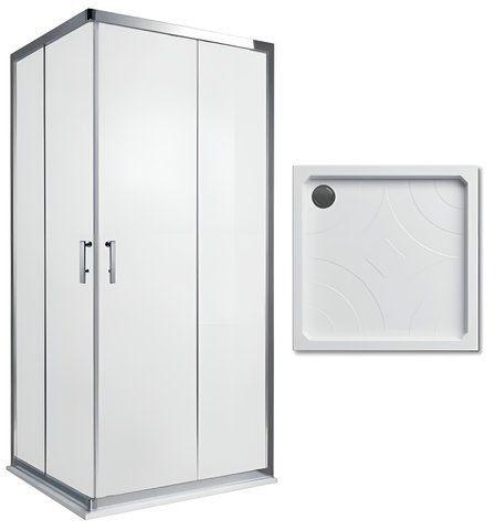 Душова кабіна KOLLER POOL AQUA LINE GRACE 900X900X1900 / квадратна / GRAPE / Піддон GRACE 900Х900 (G90SG+GRACE90S)