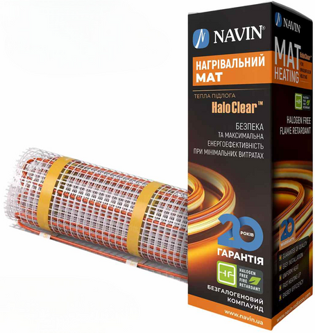 Теплый пол NAVIN HALOCLEAR 190/420 нагревательный мат 2.0 м&sup2; (41-001022-0420)