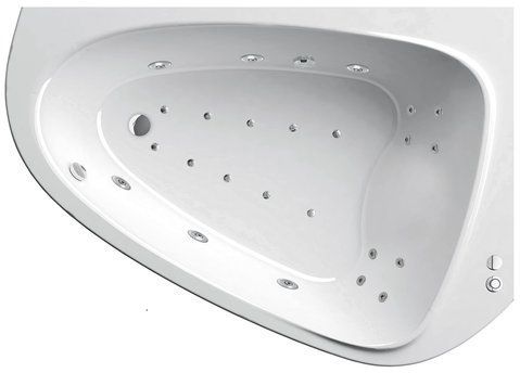 Ванна акрилова гідромасажна RAVAK LOVESTORY II R 196х139 BEAUTY BASE (GMSR1401)