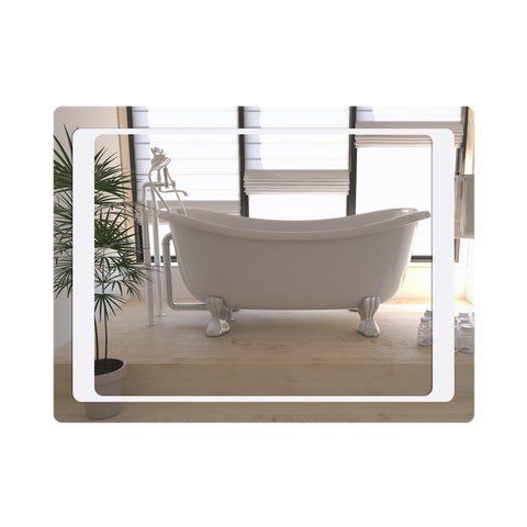 Зеркало QTAP LEO 600х800 с LED-подсветкой, REVERSE QT1178120870100W, 600х800