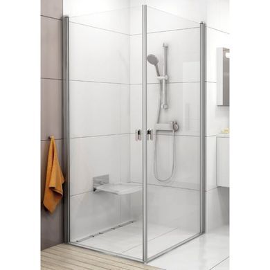 Душові двері RAVAK CHROME CRV1 90х195 / профіль сатин / скло TRANSPARENT (1QV70U01Z1)