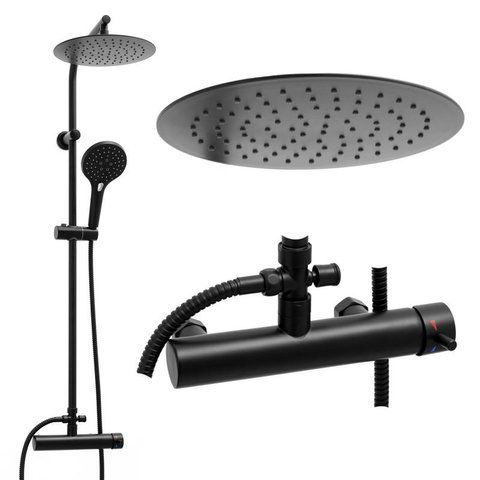 Душевой гарнитур YOKA BERGEN 25 BLACK черный (BP.BERGEN 25 BLK)