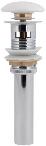 Донный клапан для раковины QTAP PU02O 225х70х70 WHITE / перелив (QT066PU02OW)