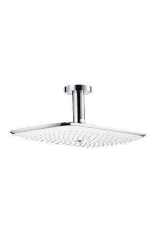 Верхній душ HANSGROHE PURAVIDA прямоугольный 390X260 мм, с потолочным кронштейном, хром/белый 27390400
