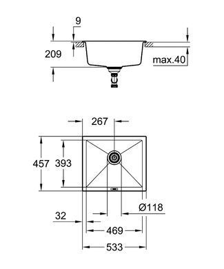 Кухонна мийка GROHE SINK K700 UNDERMOUNT (31654AP0)