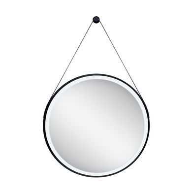 Дзеркало QTAP ROBIN R600 BLACK з LED-підсвічуванням QT13786502B, 600х600