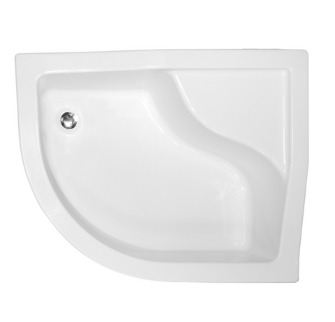 Поддон полукруглый BESCO MAXI 100X80х24/35 P + ножки (#BAM-100-NP)