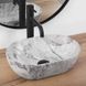 Раковина REA AMELIA MINI STONE MATT 26х38 / мрамор (REA-U9109)