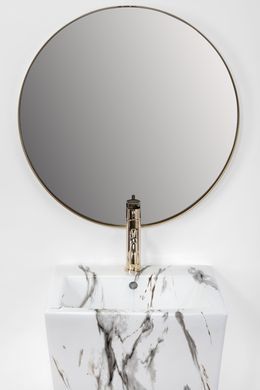 Раковина отдельностоящая REA DARIA MARBLE 38х38 / мрамор (REA-U6678)