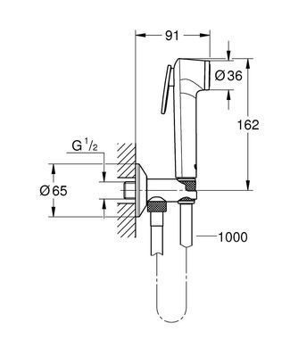 Гігієнічний набір GROHE NEW TEMPESTA-F TRIGGER SPRAY SET / хром (26358000)