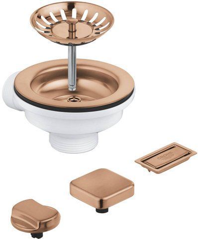 Сливной гарнитур для кухонной мойки GROHE / теплый закат матовый (40996DL0)
