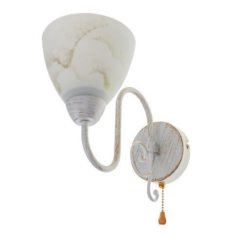 Бра настенное накладная классическое BKL-496W/1 E14 WH/G