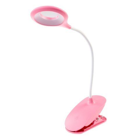 Настольная лампа на гнучкій ніжці на прищепці SL-80 3W PINK