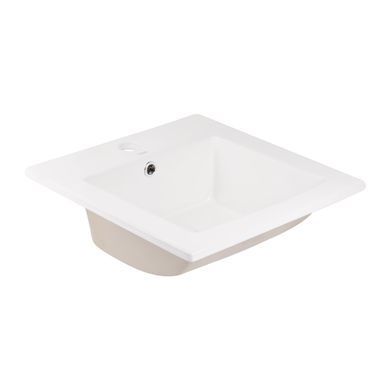 Раковина QTAP STORK 42х42 / донный клапан (QT15116037W)
